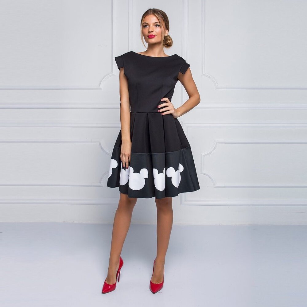 Sugarbird x Disney Mickey Mouse Fit & Flare Dress "ALANA Mickey"